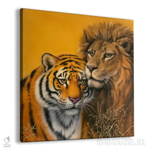 تابلو شیر و ببر اثر هارو ماس - نمای پرسپکتیو محصول