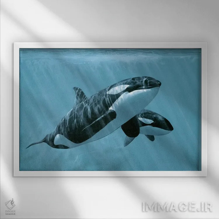 تابلو مادر و پسر اثر ران پارکر - نمای قابدار سفید