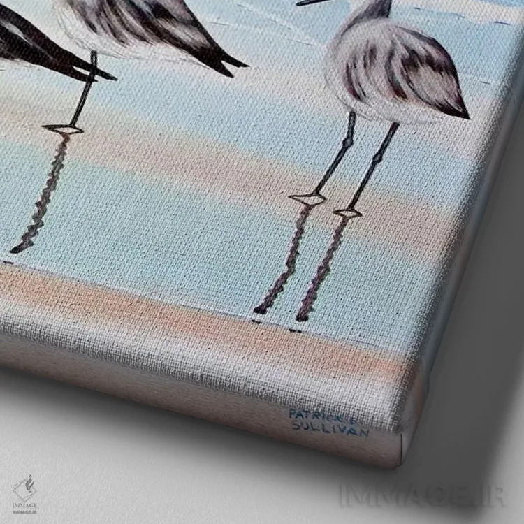 تابلو چمنزارهای جنگلی اثر جان ون استرالِن - نمای نزدیک بافت بوم