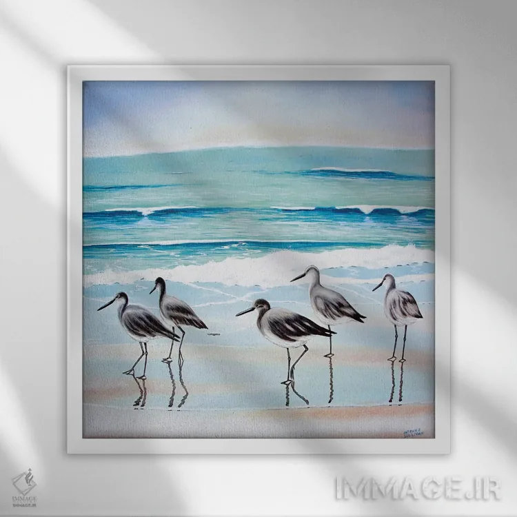 تابلو چمنزارهای جنگلی اثر جان ون استرالِن - نمای قابدار سفید