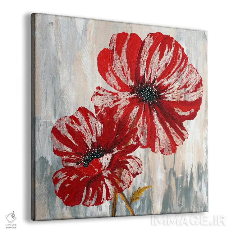 تابلو شقایقهای قرمز II - نمای پرسپکتیو محصول