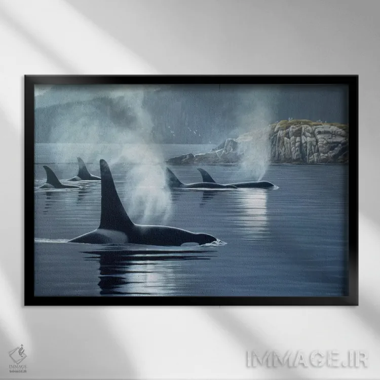 تابلو مه صبحگاهی اثر ران پارکر - نمای قابدار مشکی