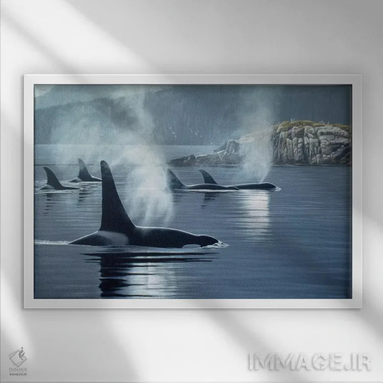 تابلو مه صبحگاهی اثر ران پارکر - نمای قابدار سفید