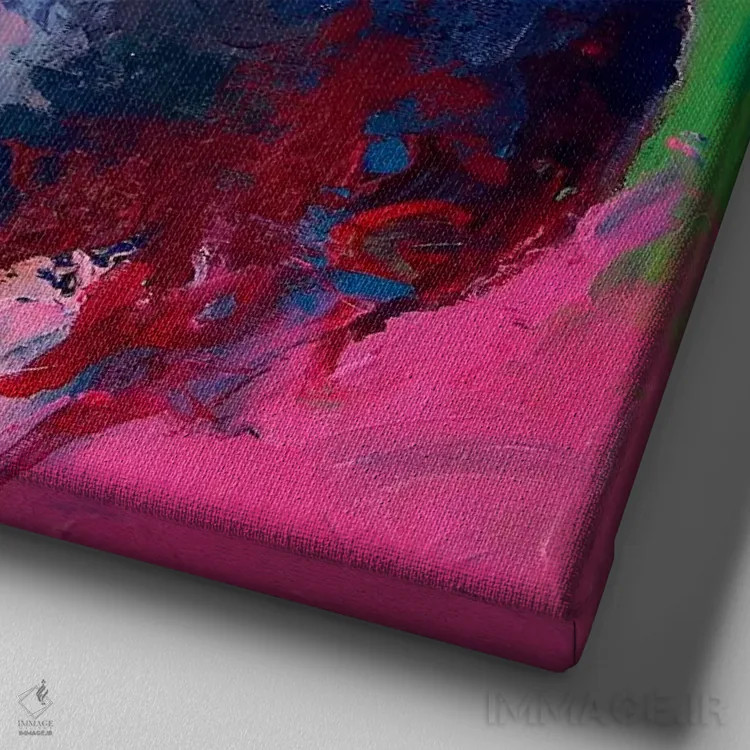 تابلو گاو II اثر ریچارد والیش - نمای نزدیک بافت بوم