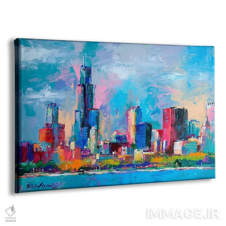 تابلو شیکاگو V اثر ریچارد والیش - نمای پرسپکتیو محصول