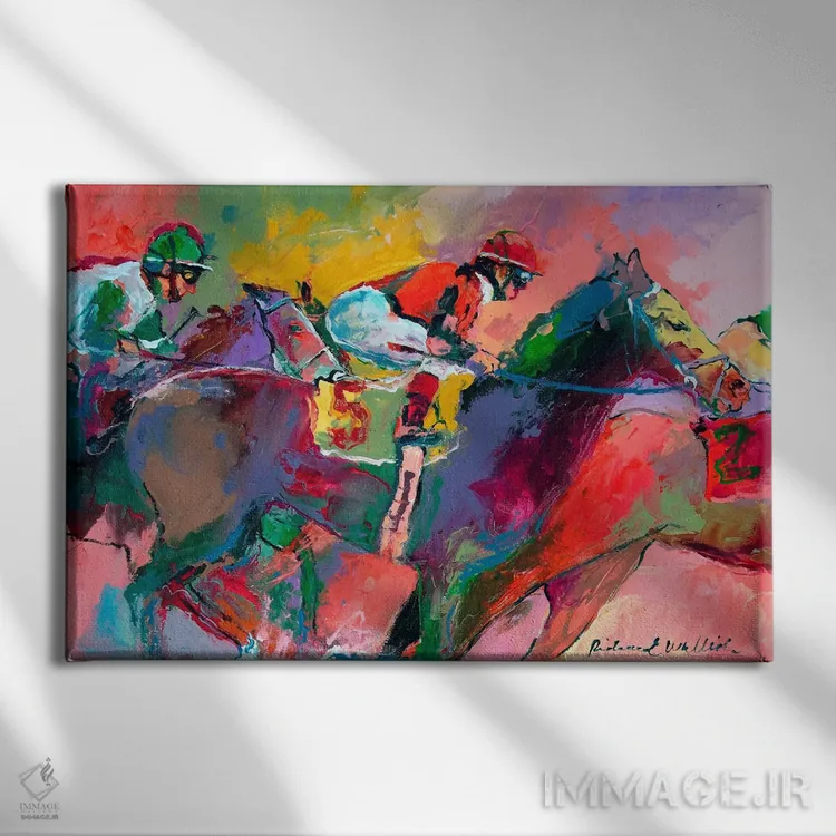 تابلو مسابقه II اثر ریچارد والیش - نمای روبهرو روی دیوار