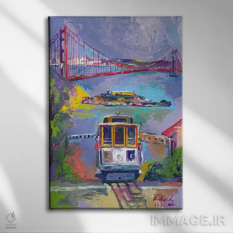 تابلو سانفرانسیسکو اثر ریچارد والیش - نمای روبهرو روی دیوار