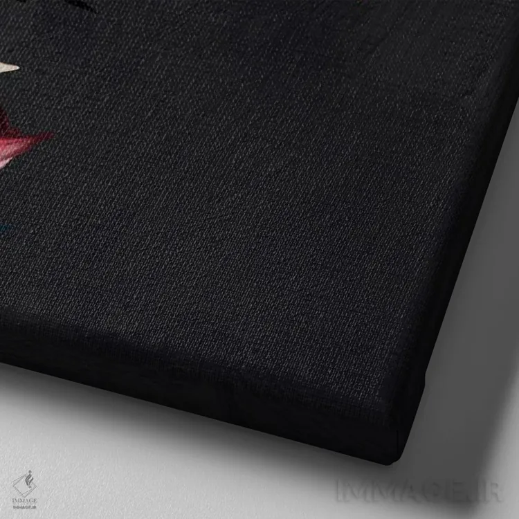 تابلو طرح آناناس II (بروکاد پارچهای) اثر ساشا - نمای نزدیک بافت بوم