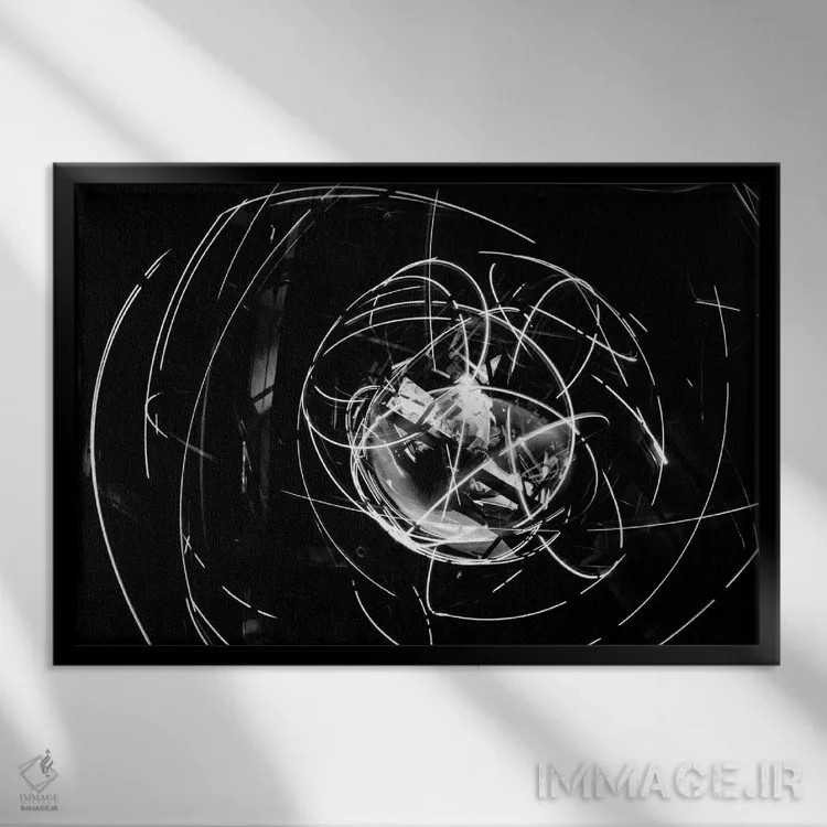 تابلو تأسیسات آزمایش اینرسی فضایی چندمحوره (MASTIF) اثر هنرمند ناشناس - نمای قابدار مشکی