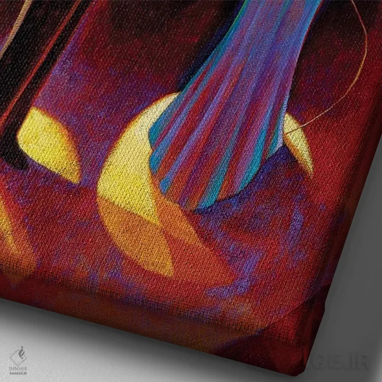تابلو در بالاترین نقطه اثر کیت مالِت - نمای نزدیک بافت بوم