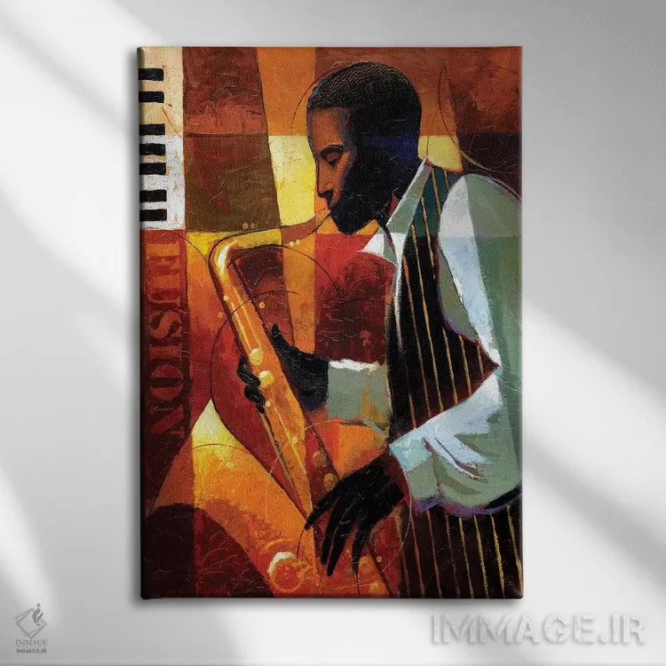 تابلو ادغام اثر کیت مالِت - نمای روبهرو روی دیوار