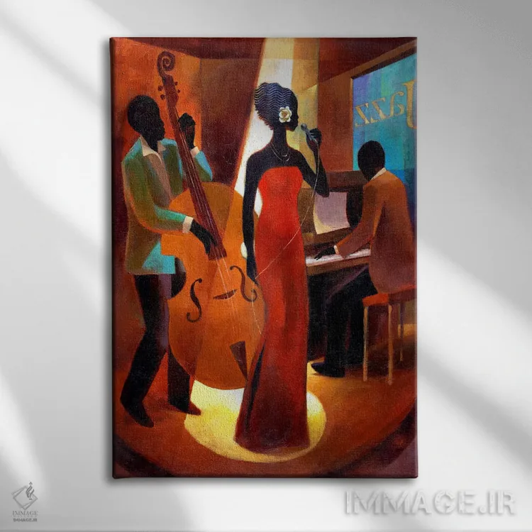 تابلو در حال و هوای احساسی اثر کیت مالِت - نمای روبهرو روی دیوار