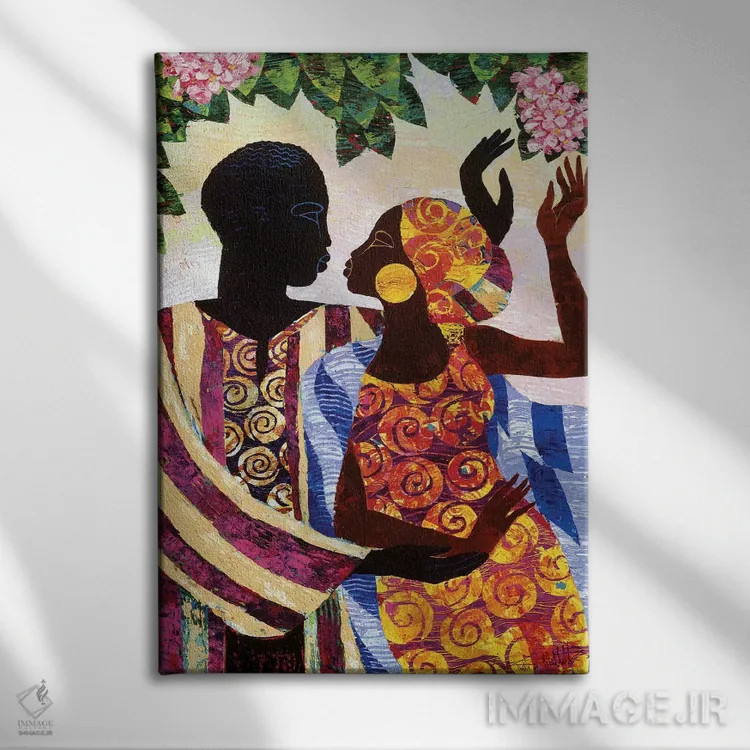 تابلو در باغ اثر کیت مالِت - نمای روبهرو روی دیوار