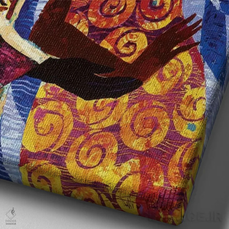 تابلو در باغ اثر کیت مالِت - نمای نزدیک بافت بوم