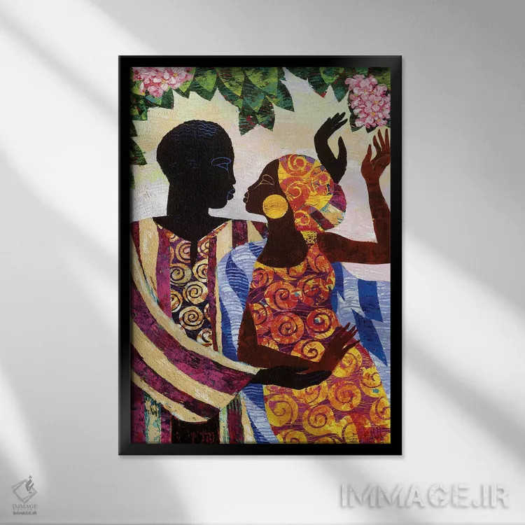 تابلو در باغ اثر کیت مالِت - نمای قابدار مشکی