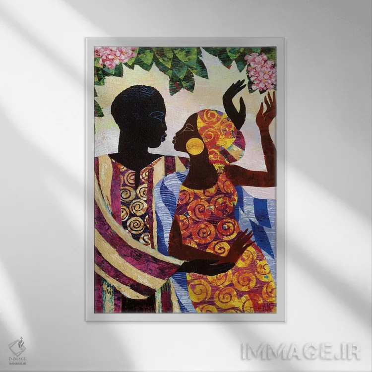 تابلو در باغ اثر کیت مالِت - نمای قابدار سفید