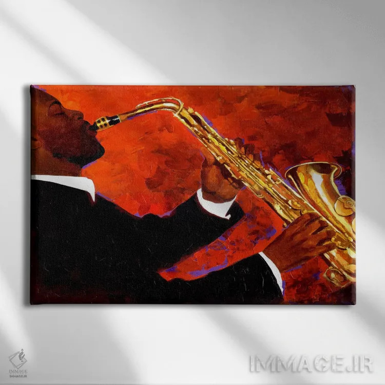 تابلو مرد در آتش اثر کیت مالِت - نمای روبهرو روی دیوار