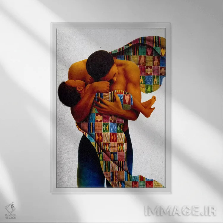 تابلو عشق پناهبخش اثر کیت مالِت - نمای قابدار سفید