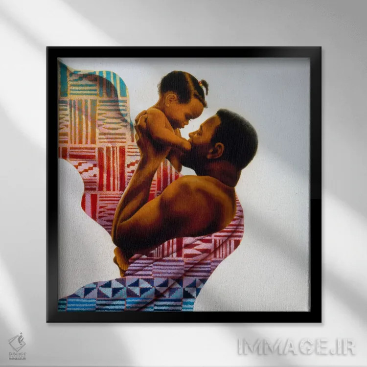 تابلو رابطههای ناگسستنی اثر کیت مالِت - نمای قابدار مشکی