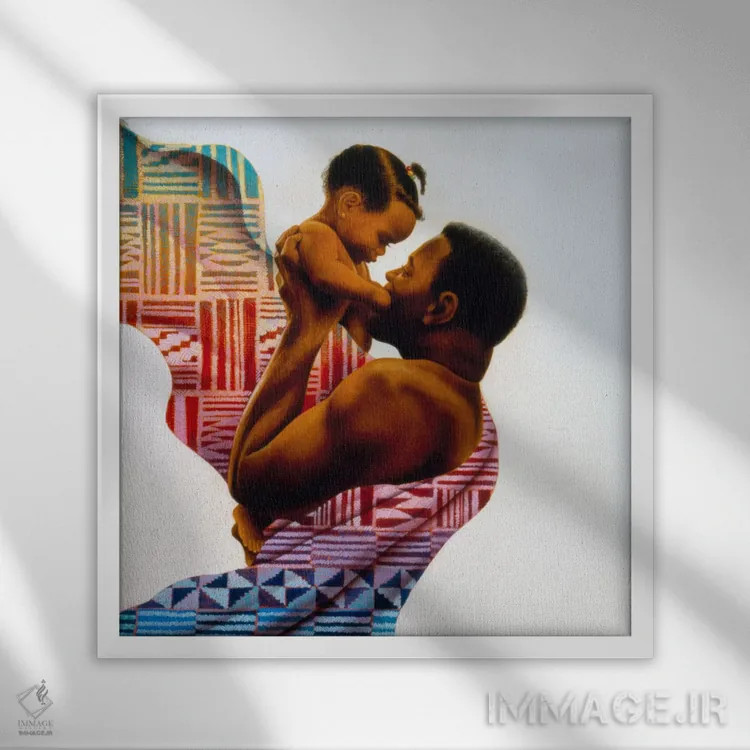 تابلو رابطههای ناگسستنی اثر کیت مالِت - نمای قابدار سفید