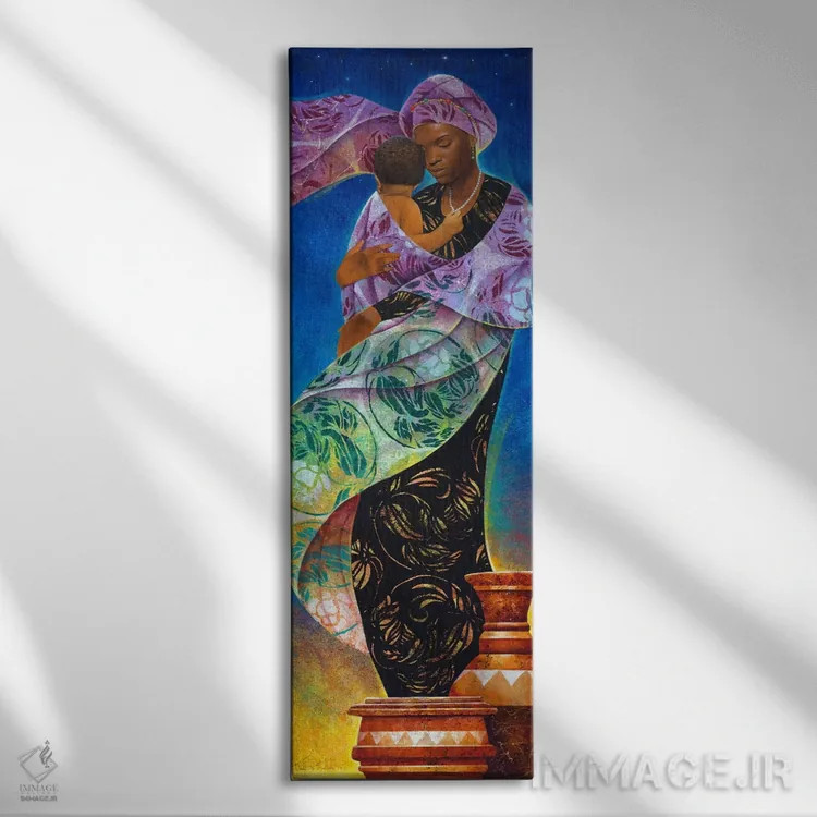 تابلو یوسیکو (شب، سواحیلی) اثر کیت مالِت - نمای روبهرو روی دیوار