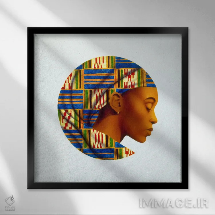 تابلو اوزوری (زیبایی، سواحیلی) اثر کیت مالِت - نمای قابدار مشکی