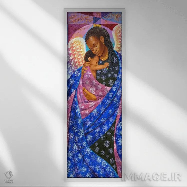 تابلو زمستان اثر کیت مالِت - نمای قابدار سفید