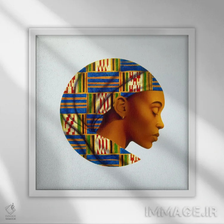 تابلو اوزوری (زیبایی، سواحیلی) اثر کیت مالِت - نمای قابدار سفید