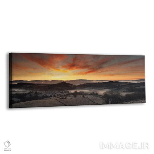 تابلو غروب جادویی بر فراز چشمانداز آرام اثر آنابل شابر - نمای پرسپکتیو محصول