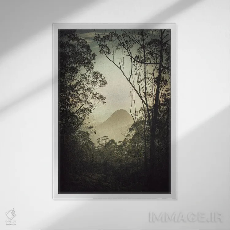 تابلو استامپ ژاپنی II (چاپ سنتی) اثر آنابل شابر - نمای قابدار سفید