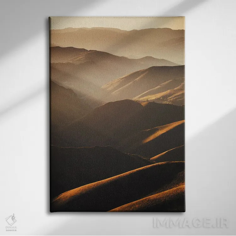 تابلو میان تپهها و درهها اثر آنابل شابر - نمای روبهرو روی دیوار