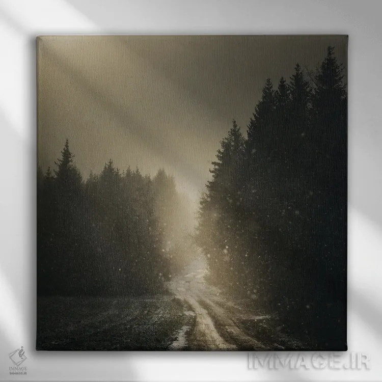 تابلو عبور از میان نور اثر آنابل شابر - نمای روبهرو روی دیوار