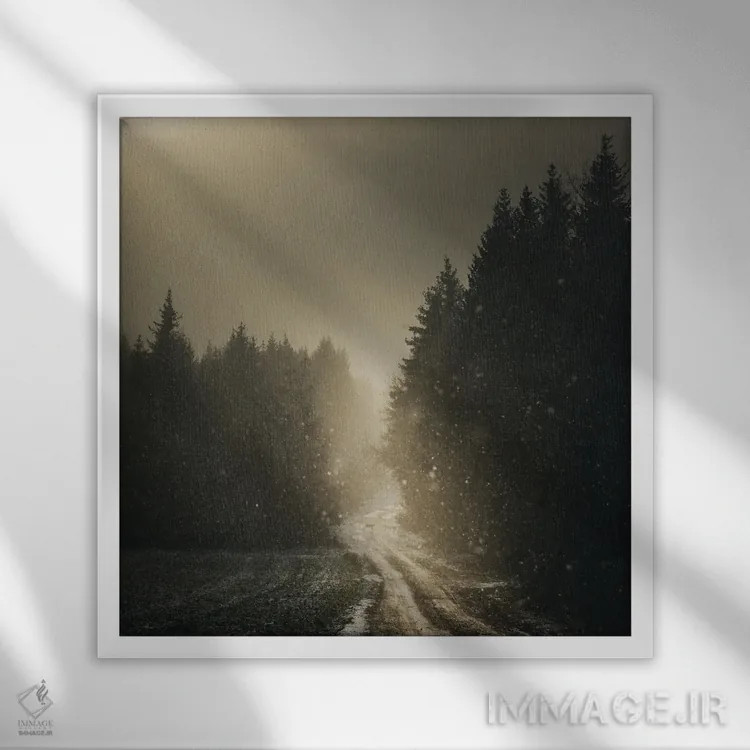 تابلو عبور از میان نور اثر آنابل شابر - نمای قابدار سفید