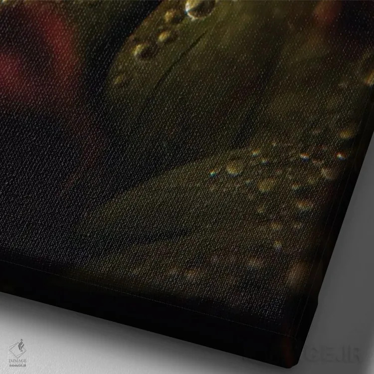 تابلو ماکرو گرافیکی II اثر آنابل شابر - نمای نزدیک بافت بوم