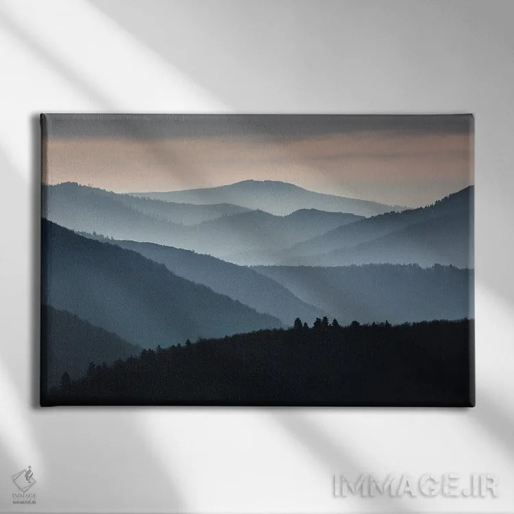 تابلو انحناهای کوهستان اثر آنابل شابر - نمای روبهرو روی دیوار