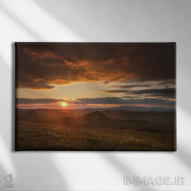تابلو غروب آرام در طبیعت اثر آنابل شابر - نمای روبهرو روی دیوار