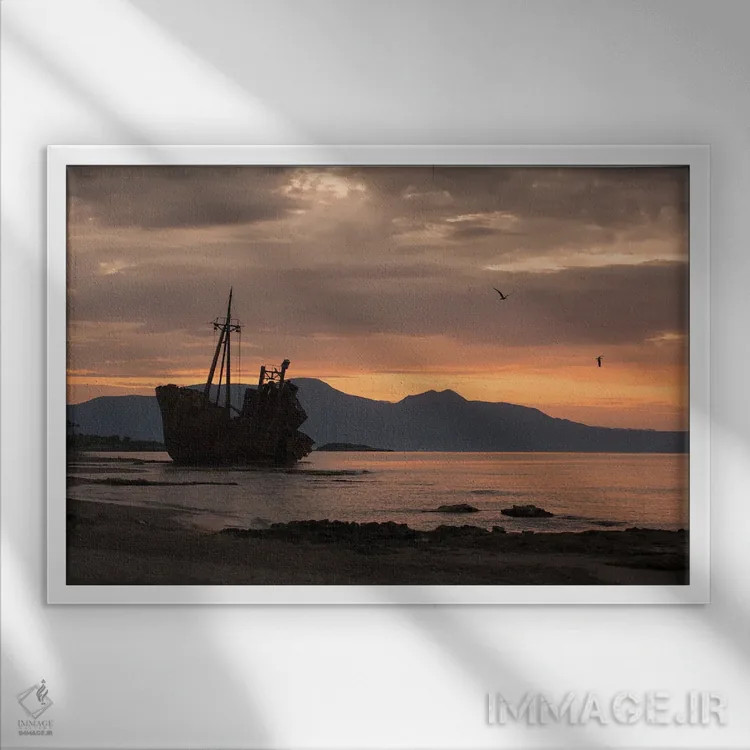 تابلو کشتی ارواح اثر آنابل شابر - نمای قابدار سفید