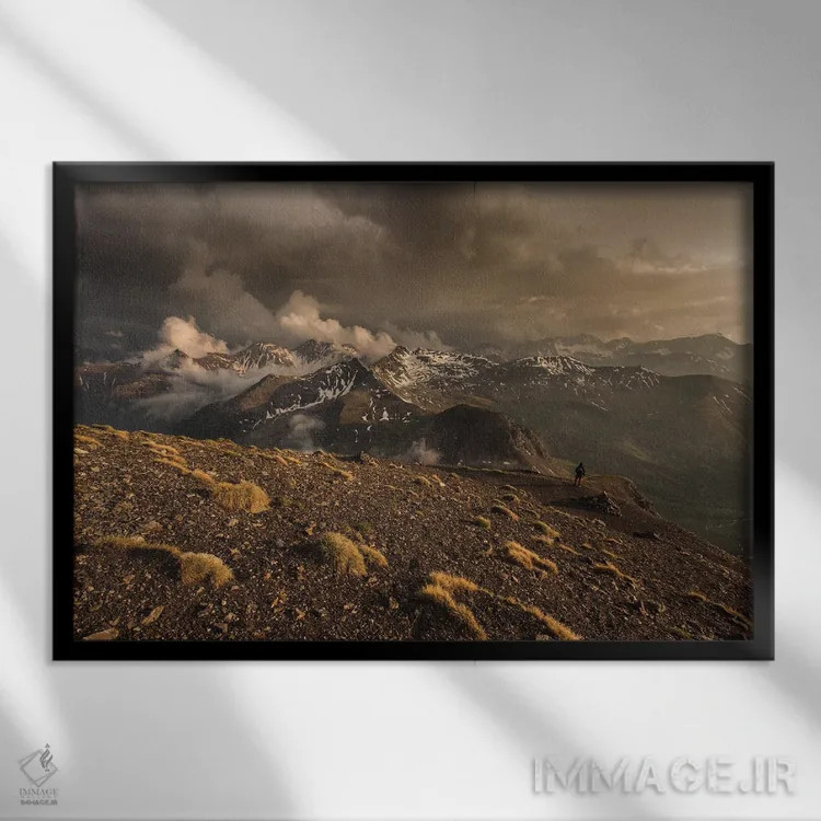 تابلو انسان و طبیعت اثر آنابل شابر - نمای قابدار مشکی