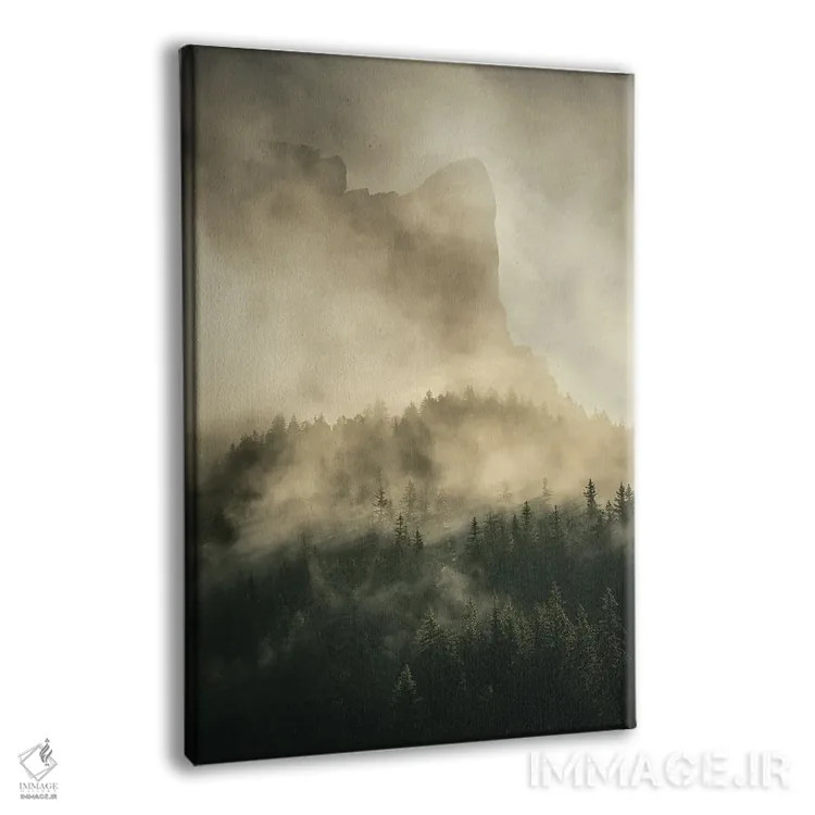 تابلو کوه در مه اثر آنابل شابر - نمای پرسپکتیو محصول