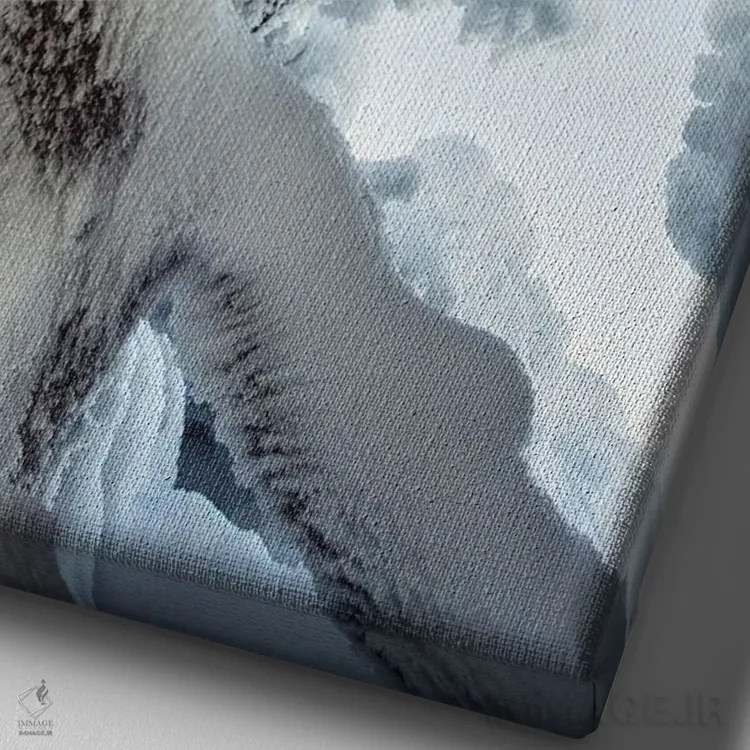 تابلو درخت یخزده اثر آنابل شابر - نمای نزدیک بافت بوم