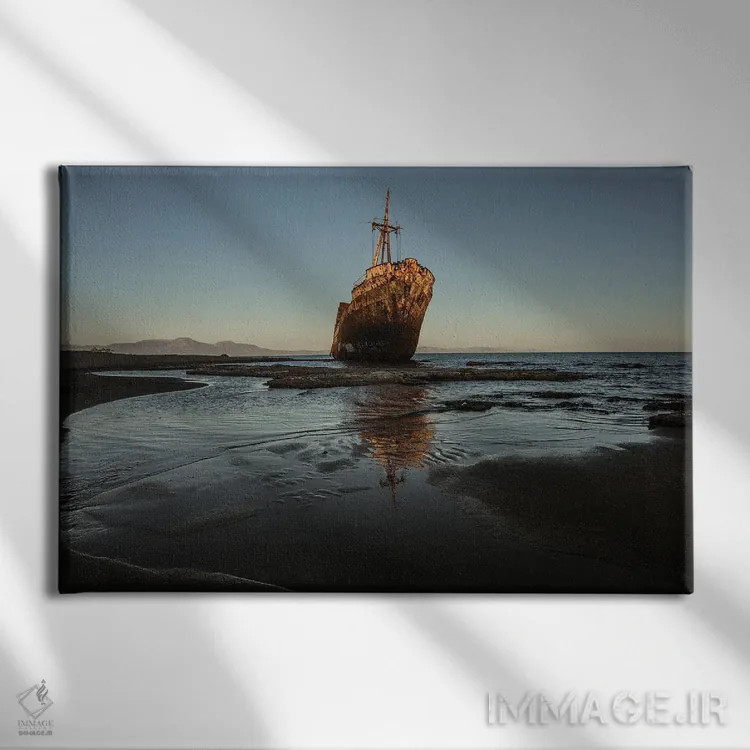 تابلو کشتی شبح اثر آنابل شابر - نمای روبهرو روی دیوار