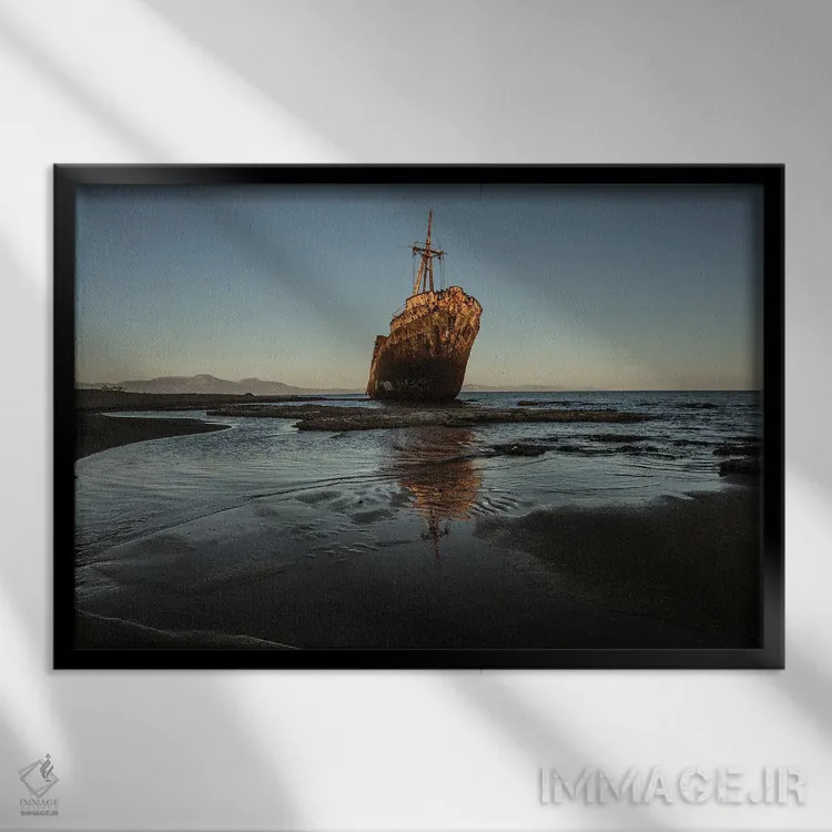 تابلو کشتی شبح اثر آنابل شابر - نمای قابدار مشکی