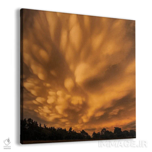 تابلو ابرهای ماموتوس در غروب اثر آنابل شابر - نمای پرسپکتیو محصول