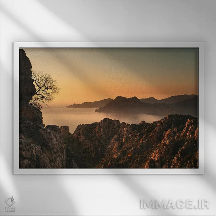 تابلو درههای پیانا در کرس I (فرانسه) اثر آنابل شابر - نمای قابدار سفید