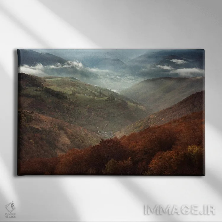 تابلو درهٔ مخفی اثر آنابل شابر - نمای روبهرو روی دیوار