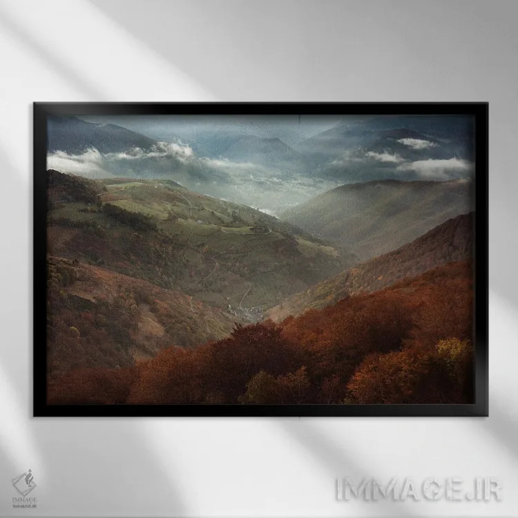 تابلو درهٔ مخفی اثر آنابل شابر - نمای قابدار مشکی