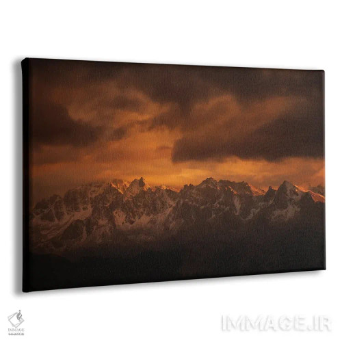 تابلو کوههای آلپ فرانسه در غروب آفتاب اثر آنابل شابر - نمای پرسپکتیو محصول