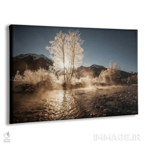 تابلو درخت طلایی یخزده اثر آنابل شابر - نمای پرسپکتیو محصول