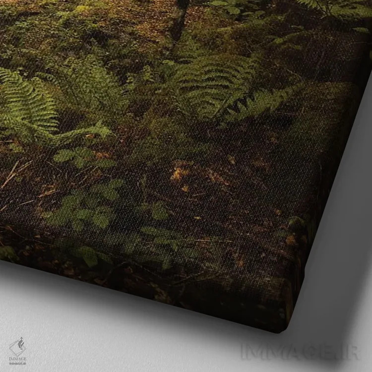 تابلو آبشار گمشده اثر آنابل شابر - نمای نزدیک بافت بوم