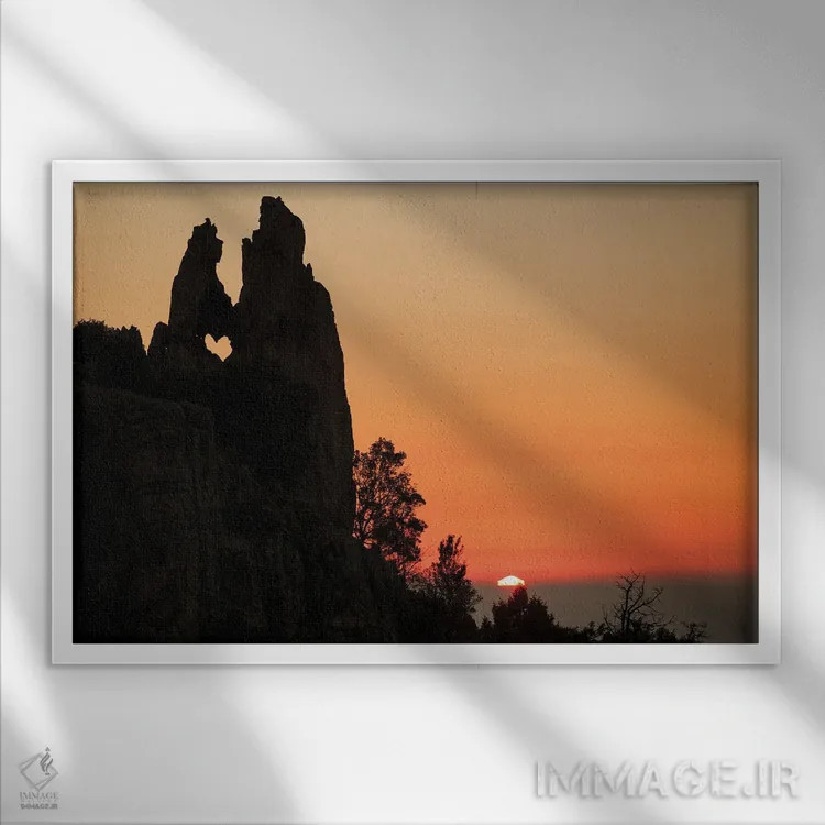 تابلو درههای پیانا در کرس II (فرانسه) اثر آنابل شابر - نمای قابدار سفید